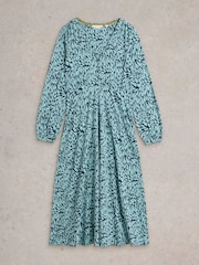White Stuff Blue Megan Jersey Midi Dress - Image 5 of 6