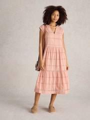 White Stuff Pink Fleur Broderie Dress - Image 2 of 6
