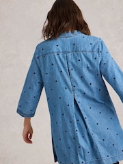 White Stuff Blue Blaire Denim Embroidered Tunic - Image 2 of 6