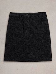 White Stuff Black Melody Organic Cord Skirt - Image 5 of 6