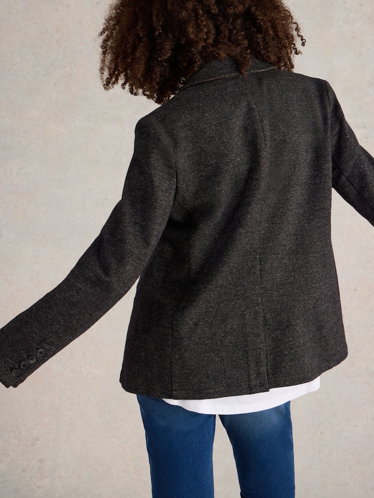 White Stuff Grey Evelyn Jersey Blazer - Image 4 of 6