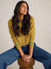 White Stuff Yellow Talia Nep Jumper - Image 1 of 6