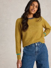 White Stuff Yellow Talia Nep Jumper - Image 3 of 6