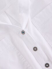 White Stuff White Missy Longline 100% Cotton Mix Shirt - Image 6 of 6