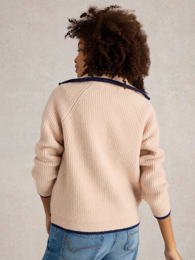 White Stuff Natural Betty Zip Through Bomber Jacket - Image 2 of 6