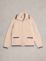 White Stuff Natural Betty Zip Through Bomber Jacket - Image 5 of 6