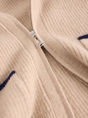 White Stuff Natural Betty Zip Through Bomber Jacket - Image 6 of 6