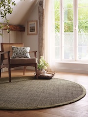 Origin Rugs Sage Green Hand Woven Sisal Circle Rug - Image 1 of 4
