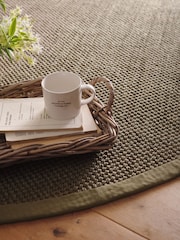 Origin Rugs Sage Green Hand Woven Sisal Circle Rug - Image 3 of 4