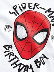 White Spider-Man Short Sleeve Birthday T-Shirt (12mths-8yrs) - Image 3 of 4