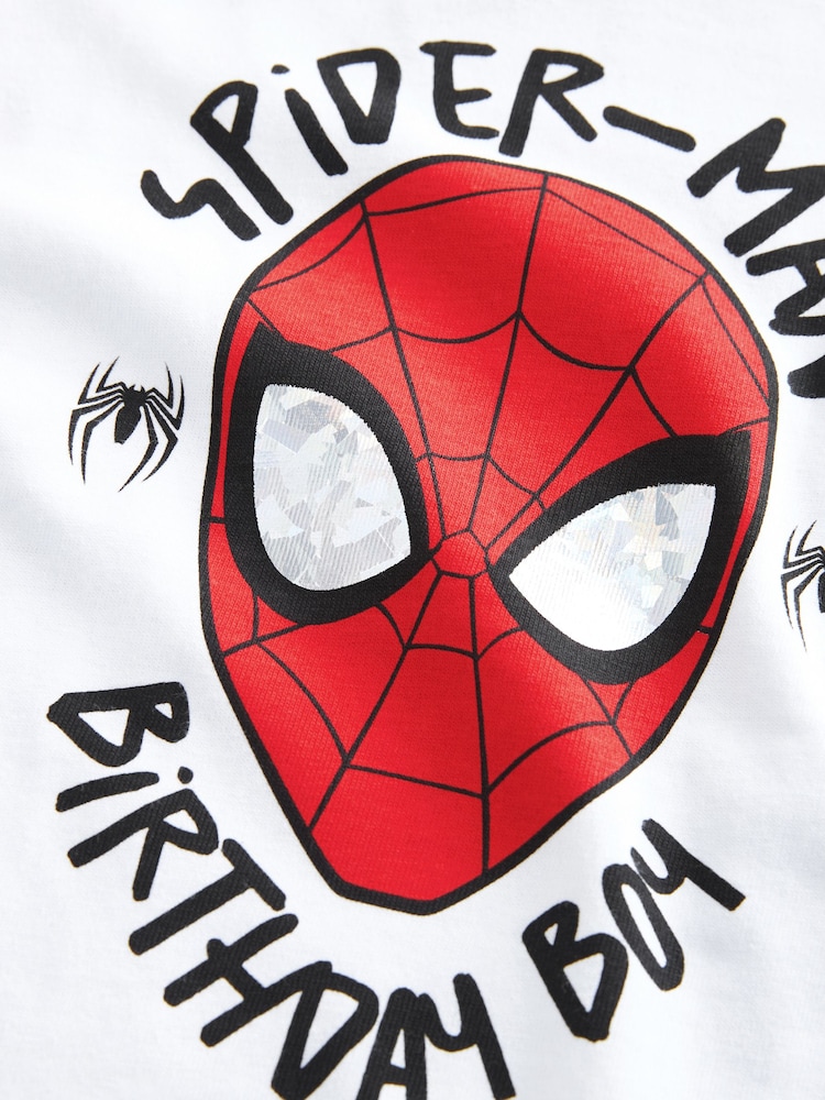 ស - អាវយឺតខួបកំណើតដៃខ្លី Spider-Man (12mths-8ឆ្នាំ) - Image 3 of 4