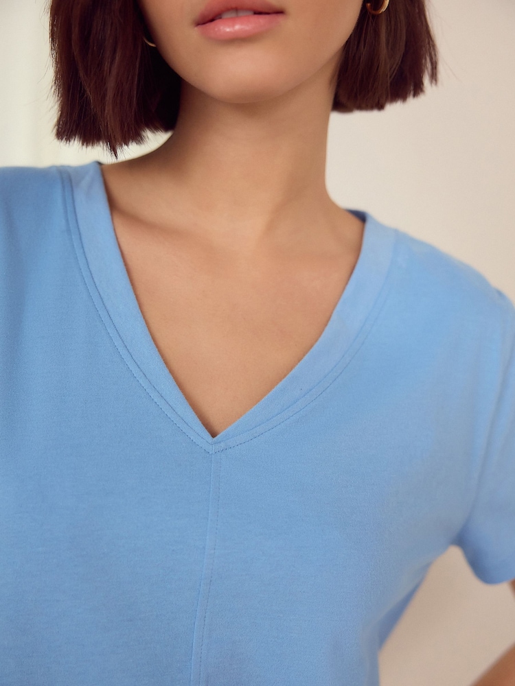 Blue Palm Short Set Pyjamas - Image 4 of 9