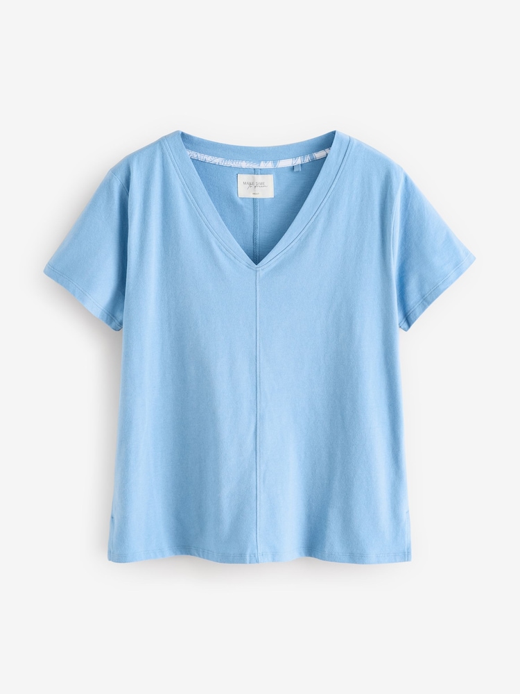 Blue Palm Short Set Pyjamas - Image 6 of 9