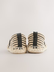 Neutral/Black Stripe Espadrille Shoes - Image 3 of 5