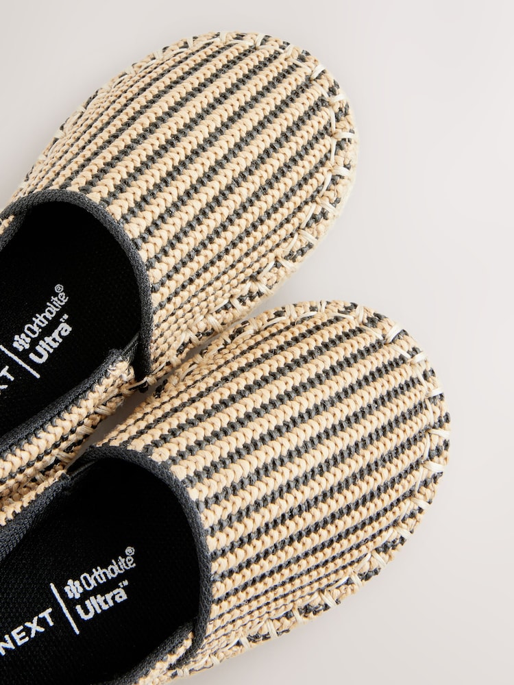 Neutral/Black Stripe Espadrille Shoes - Image 5 of 5