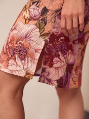 Pink Floral Linen Blend Lightweight Slip - Image 6 of 6