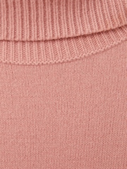 Reiss Soft Pink Eliza Wool-Cashmere Roll-Neck Jumper - Image 6 of 6