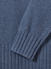 Reiss Blue Corrine 100% Cashmere Roll Neck Jumper - Image 6 of 6