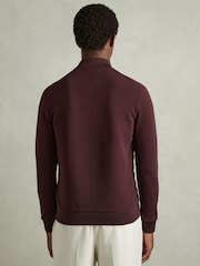 Burdeos - Chaqueta híbrida guateada de punto con cremallera Freddie de Reiss - Imagen 6 de 7