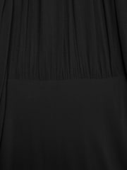 Reiss Black Octivia Sheer Jersey Gathered Maxi Dress - Image 7 of 7