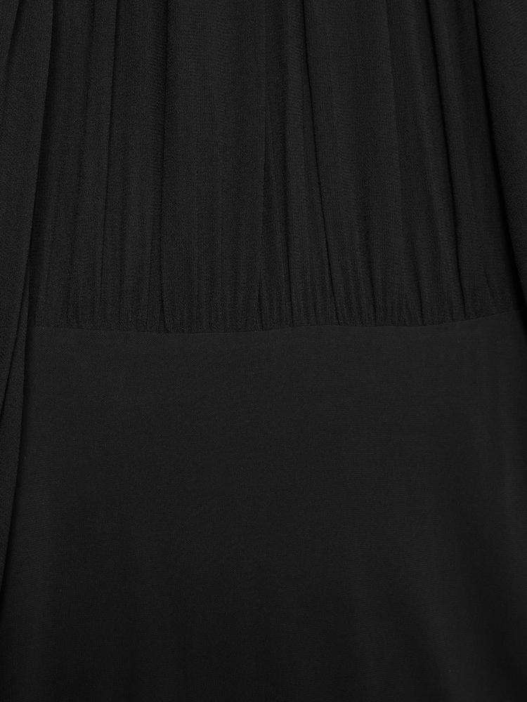 Reiss Black Octivia Sheer Jersey Gathered Maxi Dress - Image 7 of 7