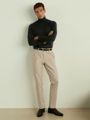 Reiss Dark Military Green Caine Merino Roll-Neck Jumper - Image 3 of 6