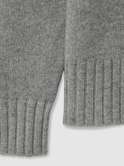 Reiss Grey Marl Corrine 100% Cashmere Roll Neck Jumper - Image 6 of 6