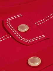 Reiss Red Sapna 4-9 yrs Knitted Contrast Stitch Dress - Image 5 of 5