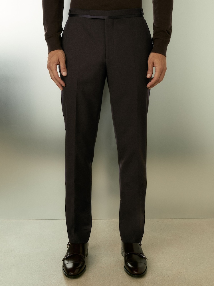 Reiss Shadow Wool Tuxedo Trousers Slim Fit - Image 3 of 6