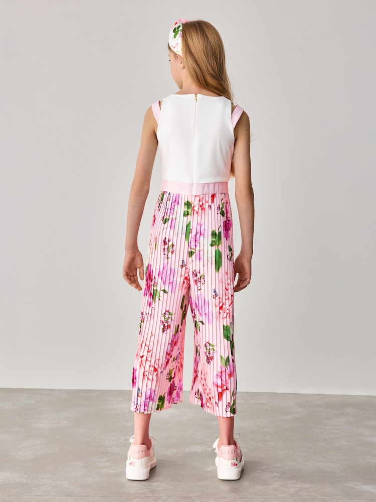 Baker By Ted Baker – Jumpsuit mit plissiertem Bein und Blumenmuster, Rosa - Bild 2 von 9 Baker By Ted Baker – Jumpsuit mit plissiertem Bein und Blumenmuster, Rosa - Bild 2 von 9