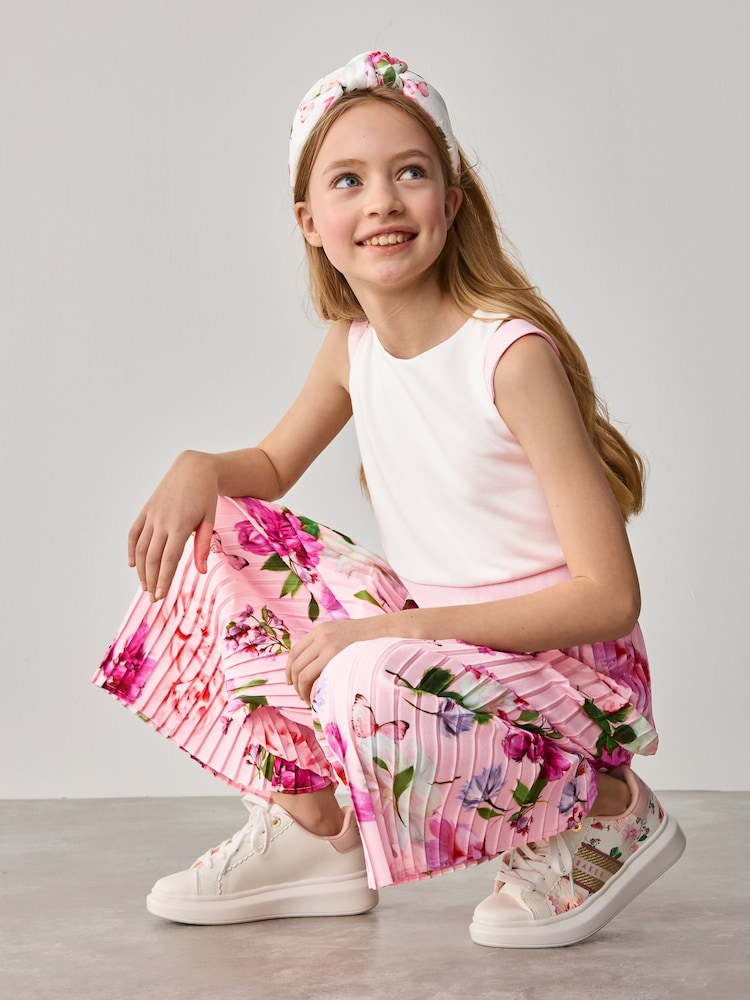 Baker by Ted Baker Rose Plissé Leg Fleuri Imprimé Combinaison - Image 3 of 9
