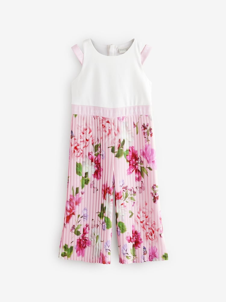 Baker by Ted Baker Rose Plissé Leg Fleuri Imprimé Combinaison - Image 6 of 9