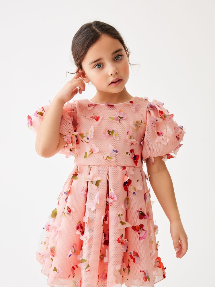 Baker by Ted Baker Pink 3D Butterfly Dress - Image 1 of 9