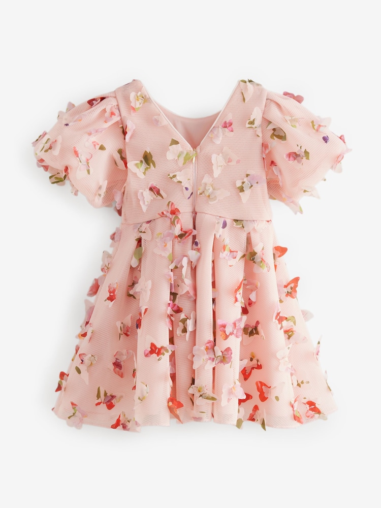 Baker by Ted Baker Pink 3D Butterfly Dress - Image 10 of 10 Baker by Ted Baker Pink 3D Butterfly Dress - Image 10 of 10