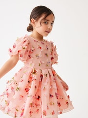 Baker by Ted Baker Pink 3D Butterfly Dress - Image 4 of 9