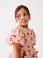 Baker by Ted Baker Pink 3D Butterfly Dress - Image 5 of 9