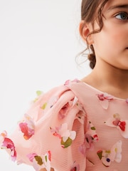 Baker by Ted Baker Pink 3D Butterfly Dress - Image 6 of 9