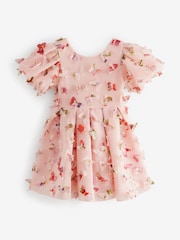 Baker by Ted Baker Pink 3D Butterfly Dress - Image 7 of 9
