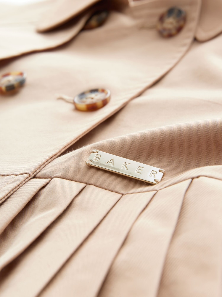 Baker by Ted Baker Natural Tan Pleated Mac - Image 12 of 13