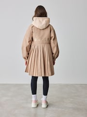 Baker by Ted Baker Natural Tan Pleated Mac - Image 3 of 13