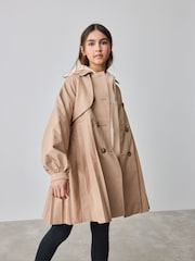Baker by Ted Baker Natural Tan Pleated Mac - Image 4 of 13