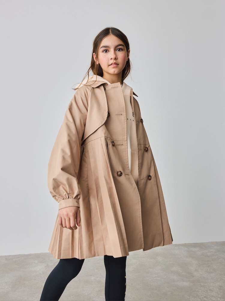 Baker by Ted Baker Natural Tan Pleated Mac - Image 4 of 13