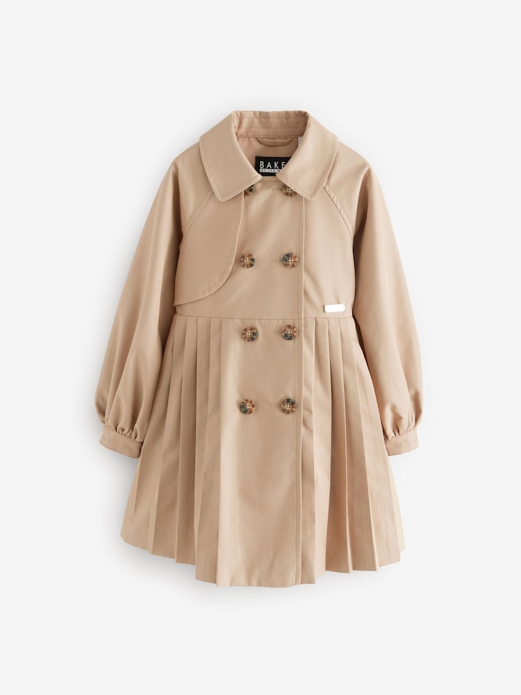 Baker by Ted Baker Natural Tan Pleated Mac - Image 9 of 13