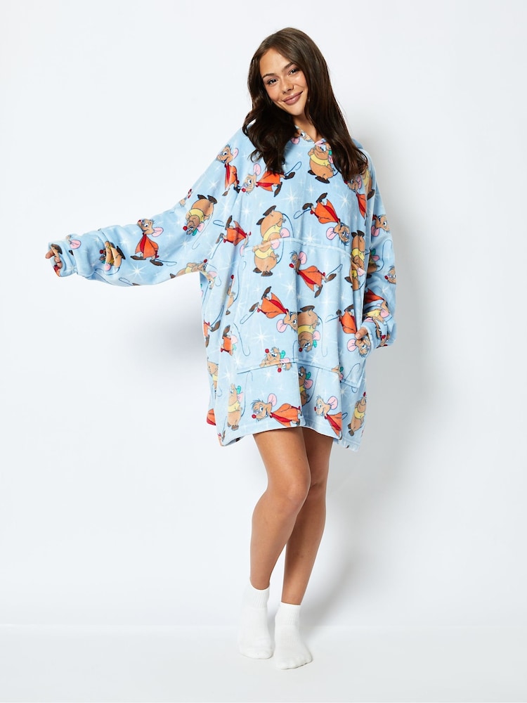 Disney Jaq and Gus Blanket Hoodie in Blue - Image 1 of 4