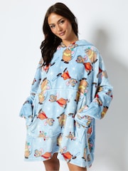 Disney Jaq and Gus Blanket Hoodie in Blue - Image 4 of 4