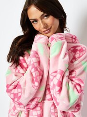 Disco Cherry Blanket Hoodie in Pink - Image 4 of 4