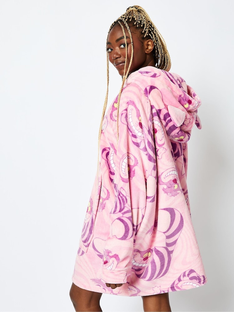 Skinnydip Pink Disney Cheshire Cat Blanket Hoodie - Image 3 of 4