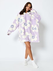 Happy Flower Blanket Hoodie in Lilac - Image 1 of 4