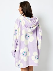 Happy Flower Blanket Hoodie in Lilac - Image 2 of 4