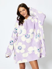 Happy Flower Blanket Hoodie in Lilac - Image 3 of 4
